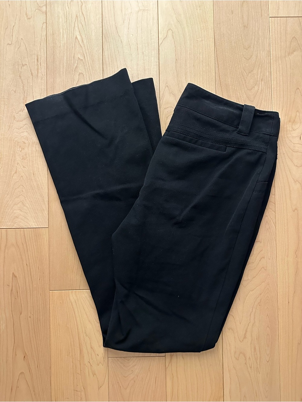 INC International Concepts Black Petite Black Business Dress Boot Flare Pants